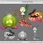 Halloween Grayscale Layered Templates 4