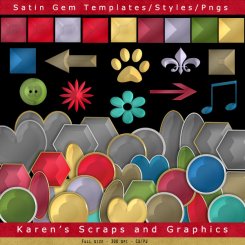 Satin Gems Photoshop Styles & Templates (CU4CU)