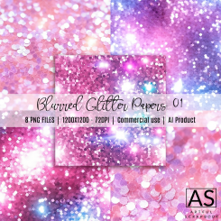 Blurred Glitter Papers 01