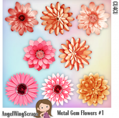 Metal Gem Flowers #1 (FS/CU4CU)