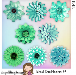 Metal Gem Flowers #2 (FS/CU4CU)