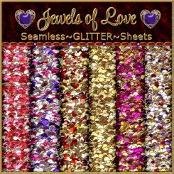Jewels of Love Seamless Glitter Sheets Set #1 (CU4CU)
