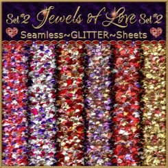 Jewels of Love Seamless Glitter Sheets Set #2 (CU4CU)