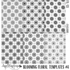 Blooming Florals Templates #4 (FS/CU) - Exclusive