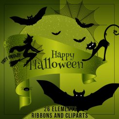 Halloween illustrations clipart (FS/CU)