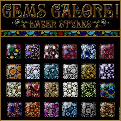 Gems Galore! Transparent PS Layer Styles (CU4CU)