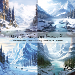 Winter Landscape Papers 01