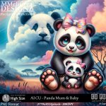 AI - CU Panda Mum & Baby (CU/PNG/HS)