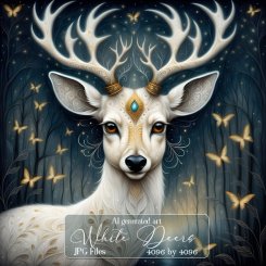 Abstract White Deers backgrounds (FS/CU)