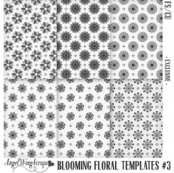 Blooming Florals Templates #3 (FS/CU) - Exclusive