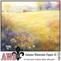 Autumn Watercolor Papers #2 (TS-CU) * Exclusive