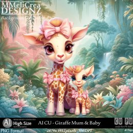 AI - CU Giraffe Mum & Baby (CU/PNG/HS)