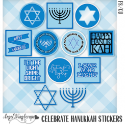 Celebrate Hanukkah Stickers (FS/CU)