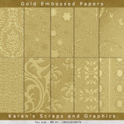 Gold Embossed Papers (FS/CU4CU)