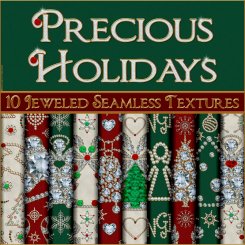 Precious Holidays Jeweled Seamless Texures (CU4CU)
