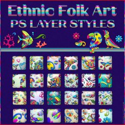 Ethnic Ceramic Folk Art PS Layer Styles (CU4CU)