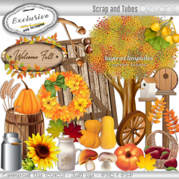 EXCLUSIVE ~ Rustic Autumn Grayscale Templates