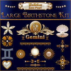 Birthstone Bling: JUNE-PEARLS FULL Birthstone Kit (CU4CU)