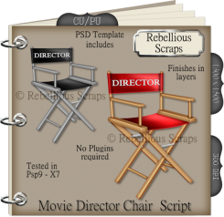 MOVIE DIRECTOR CHAIR (FS/CU/TEMPLATE/SCRIPT)