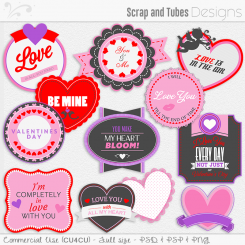 Valentine Badge Templates