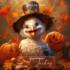 Sweet Turkey Thanksgiving backgrounds (FS/CU)