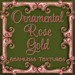 Ornamental Rose Gold Seamless Textures & PS Patterns (CU4CU)