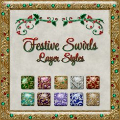 Festive Swirls PS Layer Styles (CU4CU)