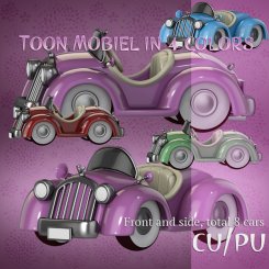 Toon Mobiel Cars clipart (FS/CU)