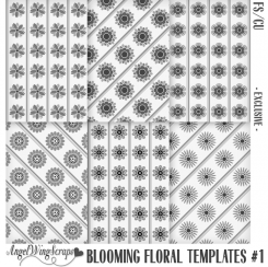 Blooming Florals Templates #1 (FS/CU) - Exclusive