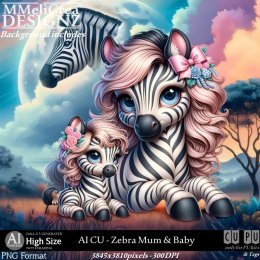 AI - CU Zebra Mum & Baby (CU/PNG/HS)