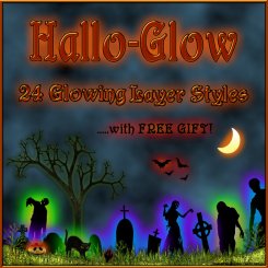 "Hallo-Glow" PS Layer Styles w/Free Gift (CU4CU)