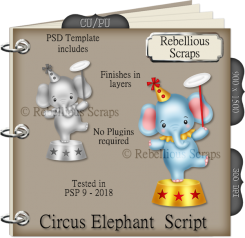 CIRCUS ELEPHANT (FS/CU/TEMPLATE/SCRIPT)