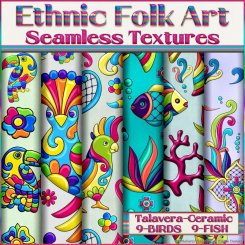 Ethnic Ceramic Seamless Textures (CU4CU)