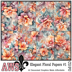 Elegant Floral Papers #1 (FS-CU)