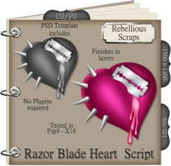 RAZOR BLADE HEART (FS/CU/TEMPLATE/SCRIPT)