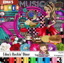 Edna's Rockin' Diner Page Kit (FS/PU)