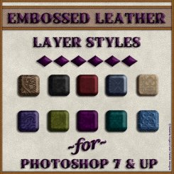 Embossed Leather PS Layer Styles (CU4CU)