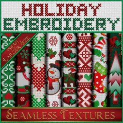 Holiday Embroidery Seamless Textures (CU4CU)