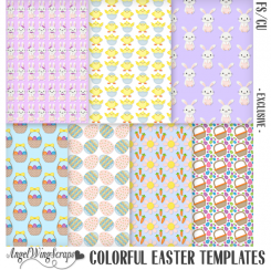 Colorful Easter Templates (FS/CU) - Exclusive
