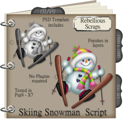 SKIING SNOWMAN (FS/CU/TEMPLATE/SCRIPT)