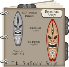 TIKI SURFBOARD (FS/CU/TEMPLATE/SCRIPT)